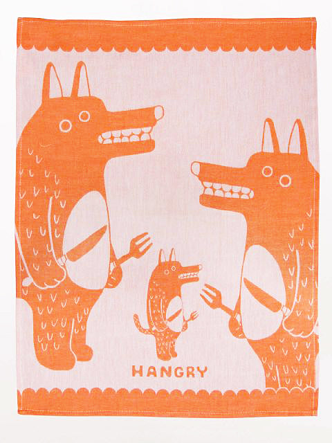 Blue Q Kitchen Towel - woven jacquard Cotton Kitchen Towel -  Hangry