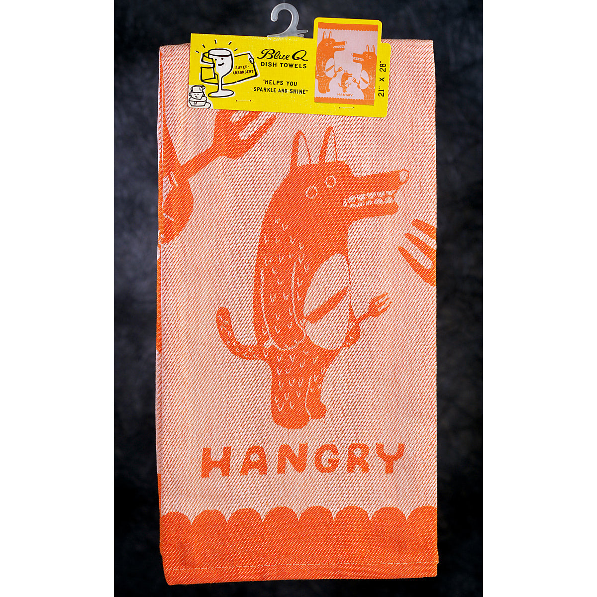 Blue Q Kitchen Towel - woven jacquard Cotton Kitchen Towel -  Hangry