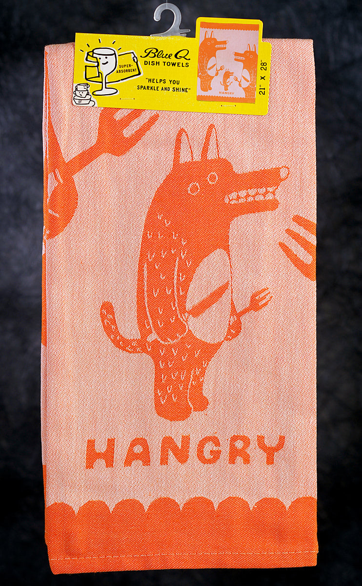 Blue Q Kitchen Towel - woven jacquard Cotton Kitchen Towel -  Hangry