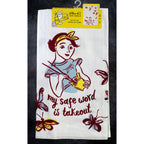 Blue Q Kitchen Towel - Screen Printed Cotton Kitchen Towel - My Safe Word is Takeout