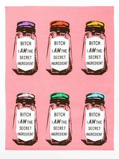 Blue Q Kitchen Towel - Screen Printed Cotton Kitchen Towel - Bitch I AM the Secret Ingredient