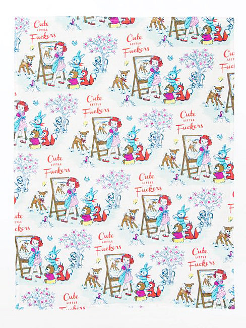 Blue Q Kitchen Towel - Screen Printed Cotton Kitchen Towel - Cute Little Fuckers