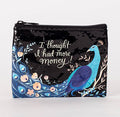 I had More Money - Recycled Coin Purse Blue Q