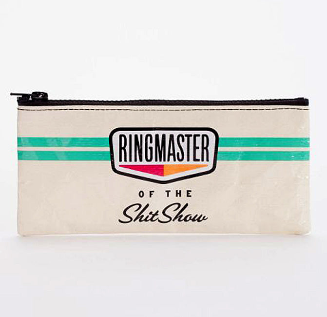 Ringmaster of the Shit Show Blue Q Eco, Recycled Pencil Case