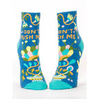 Women's Ankle Sock Don't Push Me - Blue Q
