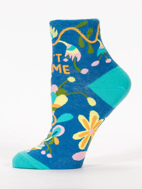 Women's Ankle Sock Don't Push Me - Blue Q