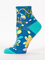 Women's Ankle Sock Don't Push Me - Blue Q