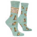 Blue Q Women's Crew Sock - I was Fucking Talking