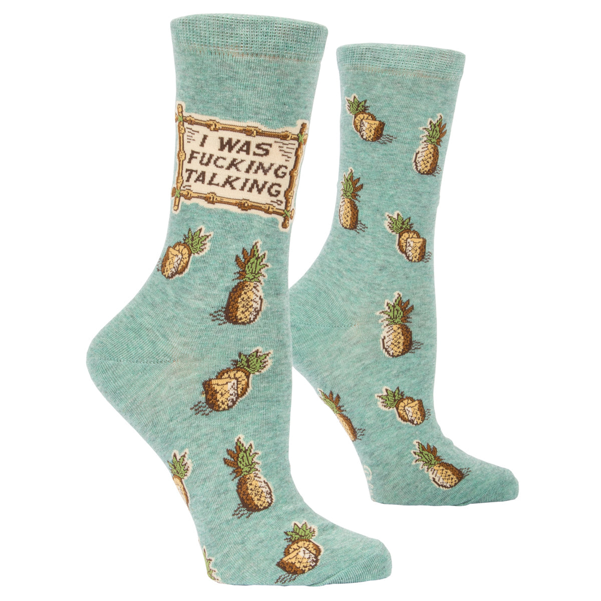 Blue Q Women's Crew Sock - I was Fucking Talking