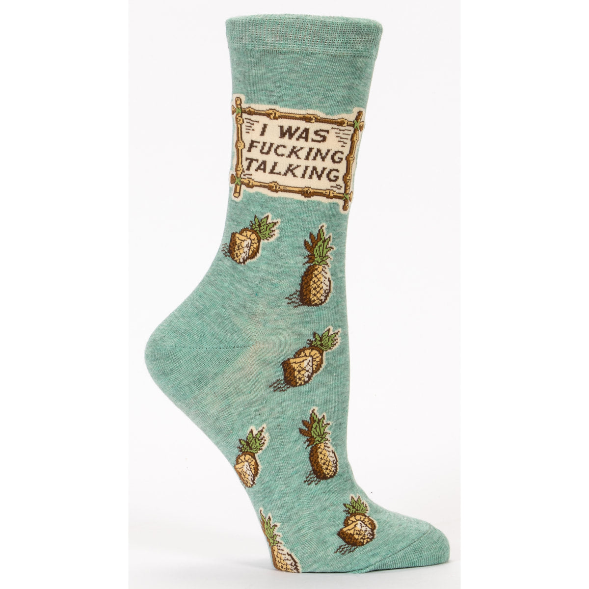 Blue Q Women's Crew Sock - I was Fucking Talking