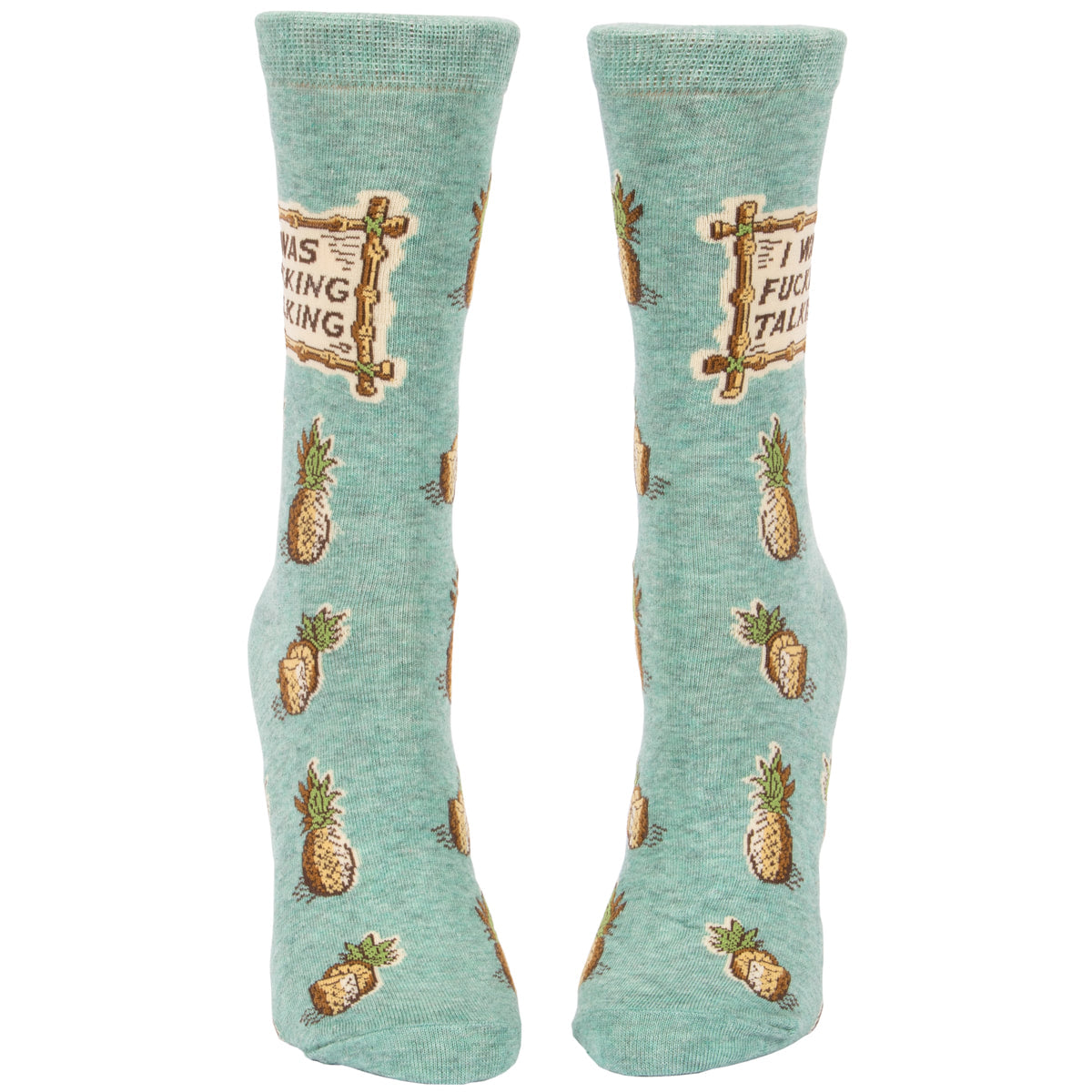 Blue Q Women's Crew Sock - I was Fucking Talking