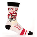 MEN's Crew Socks - Pick Up Truck Sock .. 'Till Death Do Us Part - Blue Q