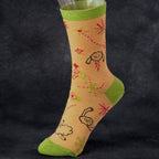 Women's Crew Socks - Work Hard Play Hard - Blue Q