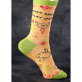 Women's Crew Socks - Work Hard Play Hard - Blue Q