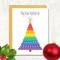 May Your Yuletide Be Gay - LGBT Holiday Card - single holiday card or boxed set of 8