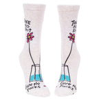 Take No Shit Give No Fucks  - Blue Q Women's Crew Socks