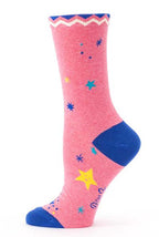 SALE:  Women's Crew Socks -  Fuck Yeah Kind of Day  - Blue Q