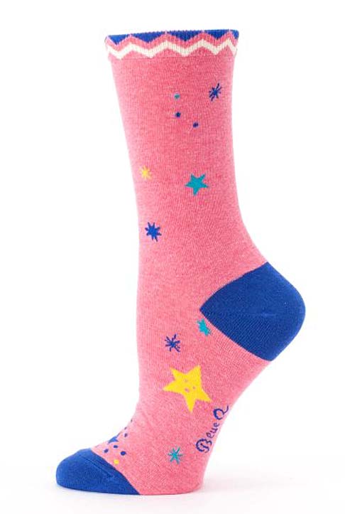 SALE:  Women's Crew Socks -  Fuck Yeah Kind of Day  - Blue Q