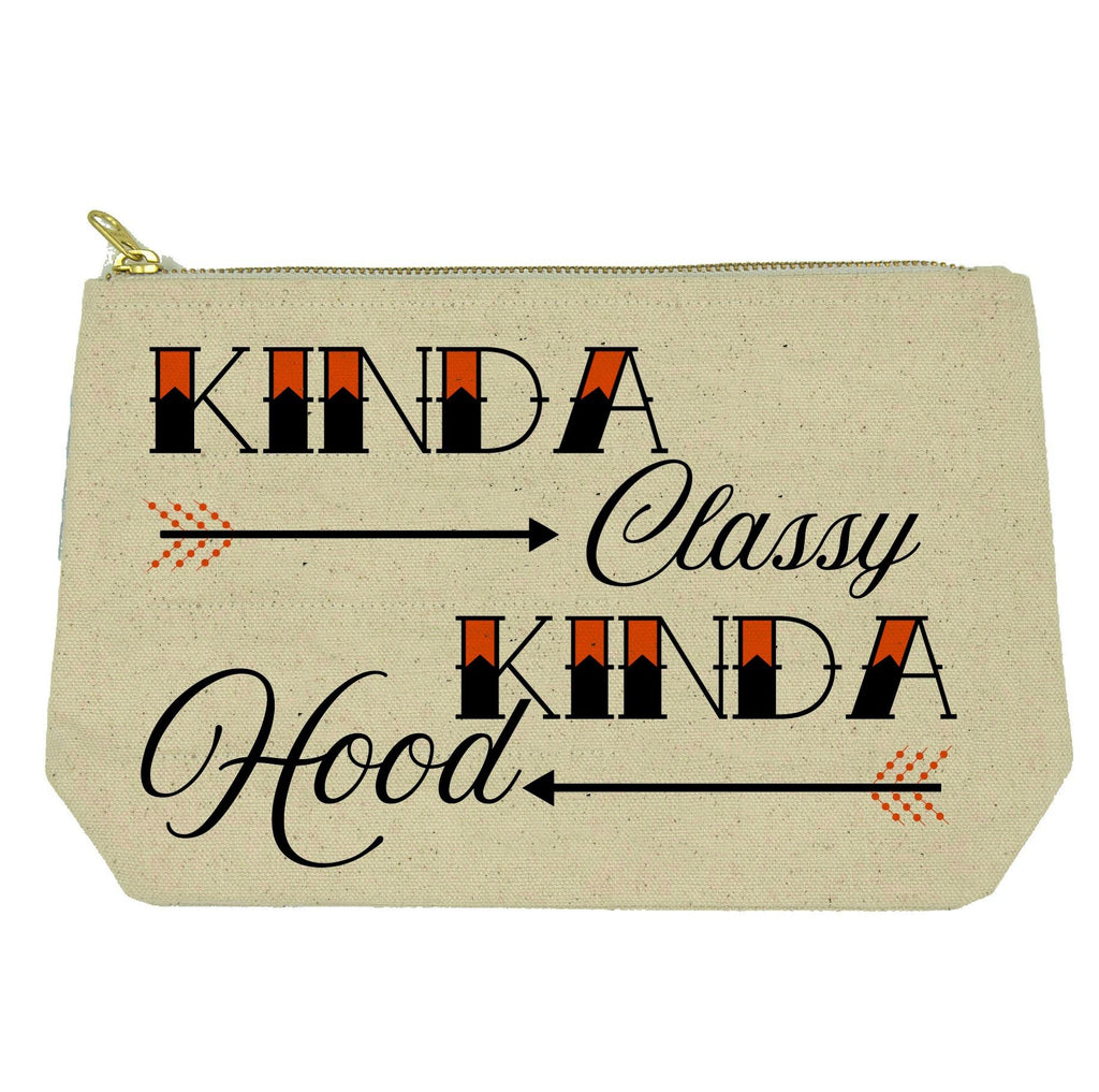 Kinda Classy Kinda Hood canvas and vinyl lined Toiletires Bag