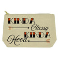 Kinda Classy Kinda Hood canvas and vinyl lined Toiletires Bag
