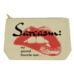 Sarcasm: my second favorite asm canvas, vinyl lined Toiletries Bag by Twisted Wares