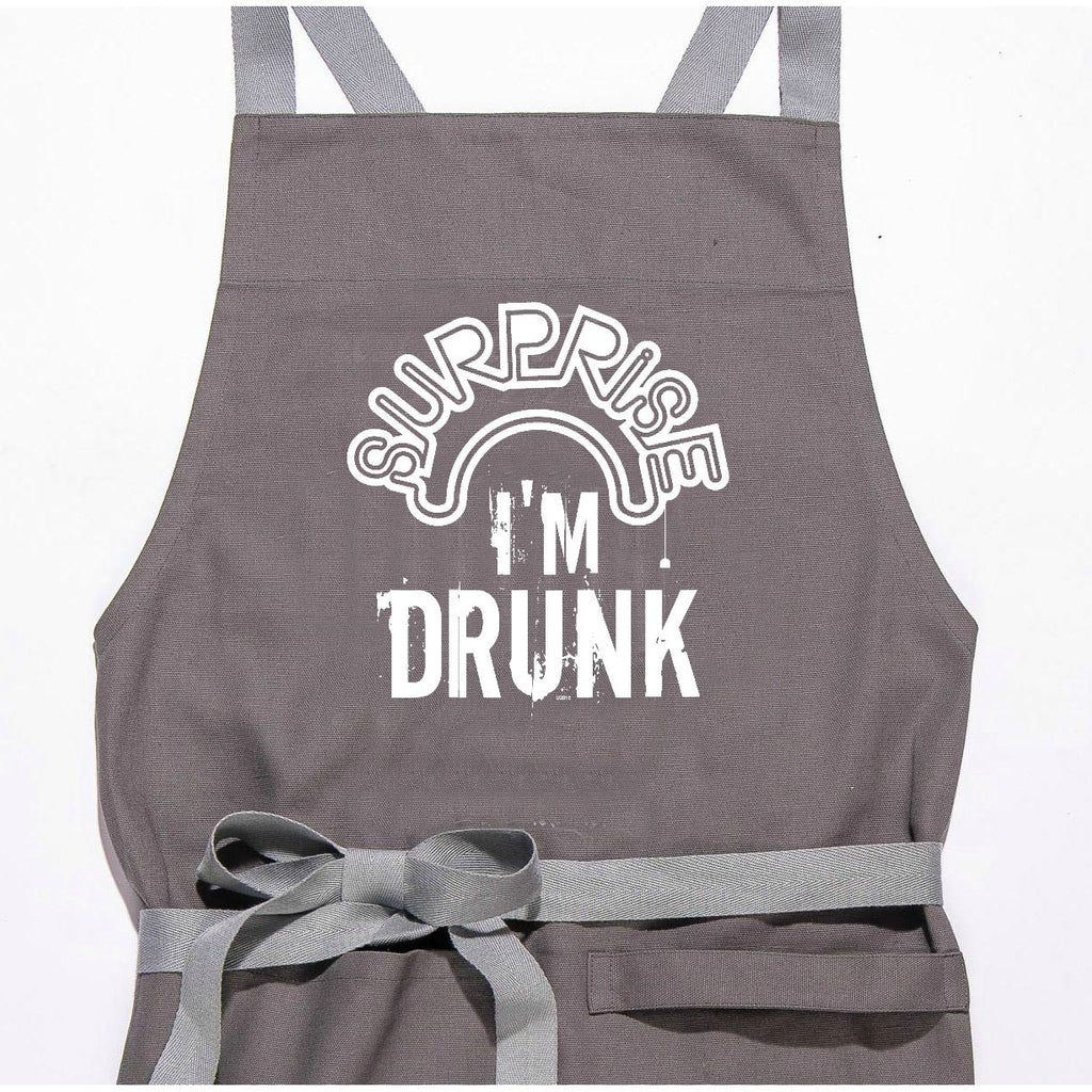 SALE: Surprise I'm Drunk heavy cotton with pocket Apron by Twisted Wares