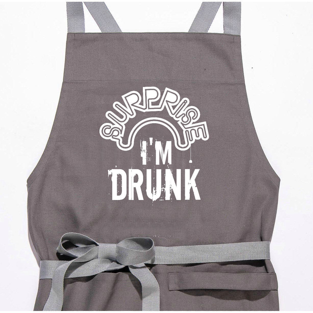 SALE: Surprise I'm Drunk heavy cotton with pocket Apron by Twisted Wares
