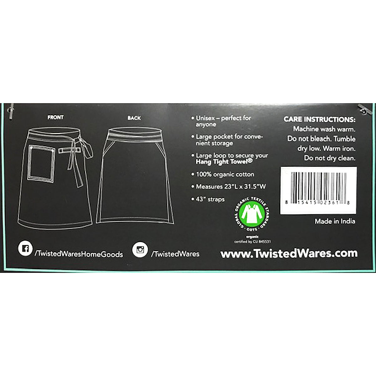 SALE: Twisted Wares Unisex Denim Half Apron:  HBIC Head Bitch in Charge