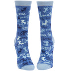 Women's Crew Socks -  DOGS - Blue Q