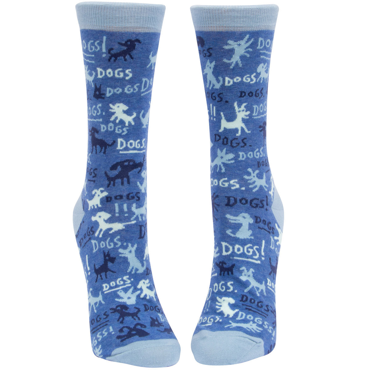 Women's Crew Socks -  DOGS - Blue Q