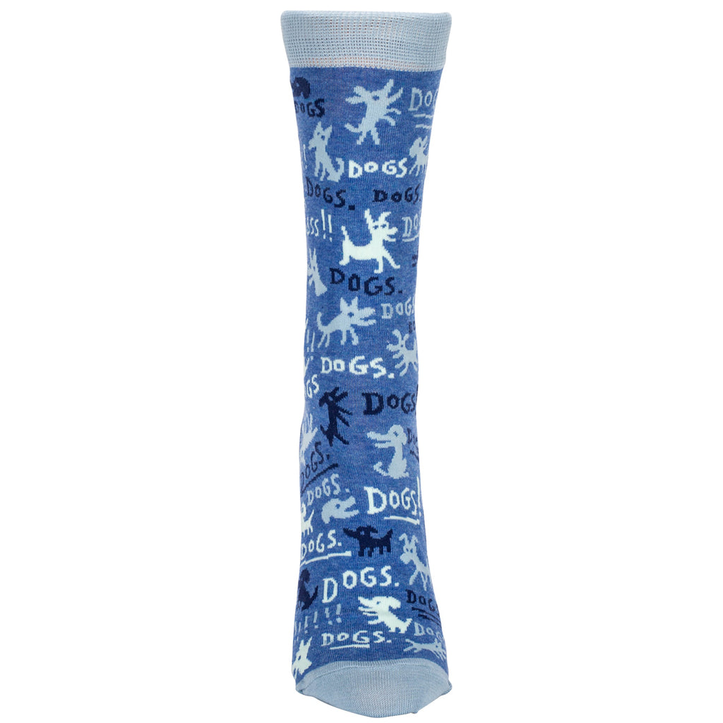 Women's Crew Socks -  DOGS - Blue Q