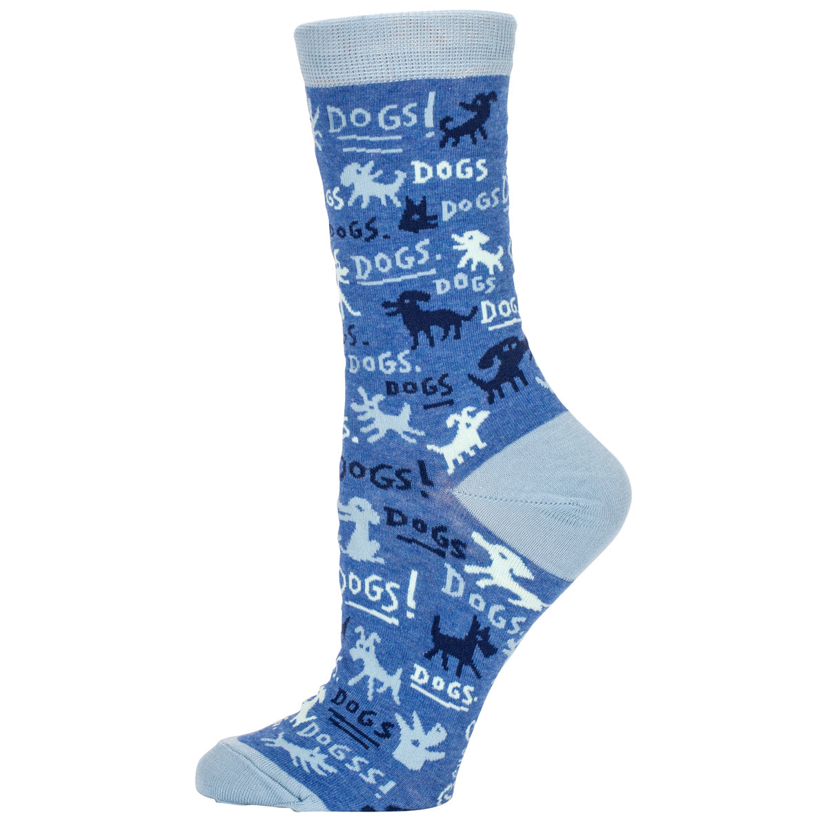 Women's Crew Socks -  DOGS - Blue Q