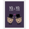 SALE:  Mr. & Mr. Gay bear wedding card  by Peas & Cukes