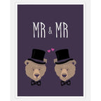 SALE:  Mr. & Mr. Gay bear wedding card  by Peas & Cukes