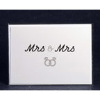 SALE:  Mrs. and Mrs. Wedding Card (Rings) by Peas & Cukes