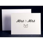 SALE:  Mrs. and Mrs. Wedding Card (Rings) by Peas & Cukes
