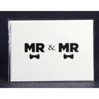 SALE:  Mr. and Mr. Wedding Card (bowties) by Peas & Cukes