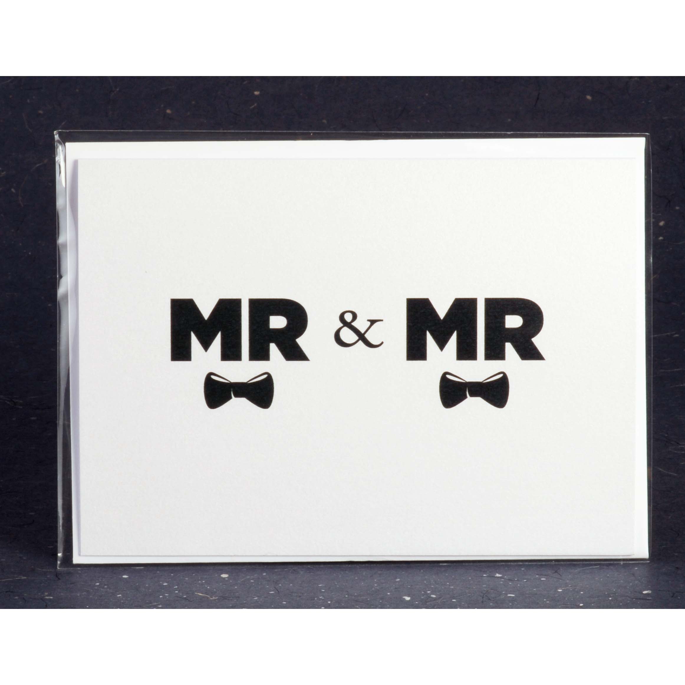 SALE:  Mr. and Mr. Wedding Card (bowties) by Peas & Cukes