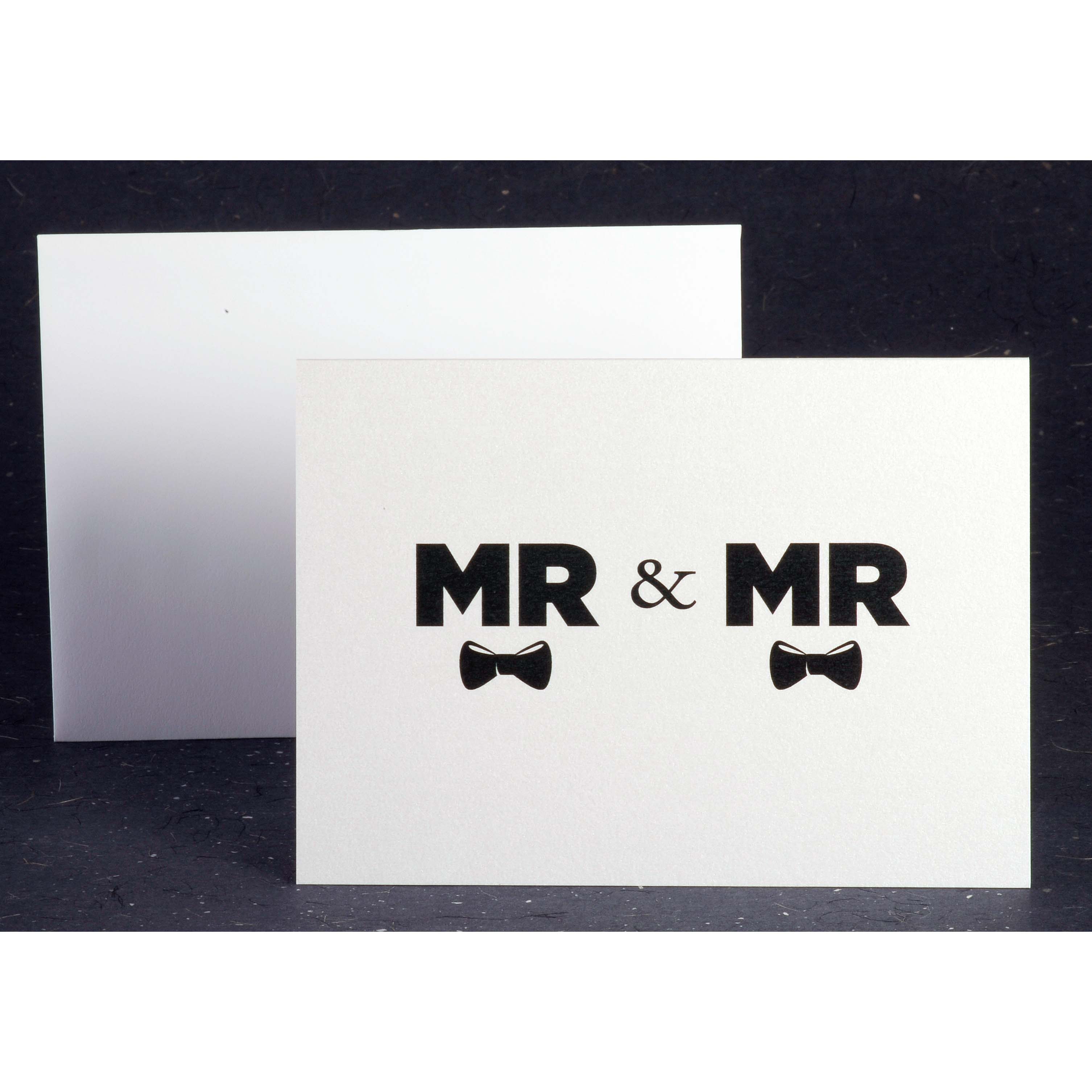 SALE:  Mr. and Mr. Wedding Card (bowties) by Peas & Cukes
