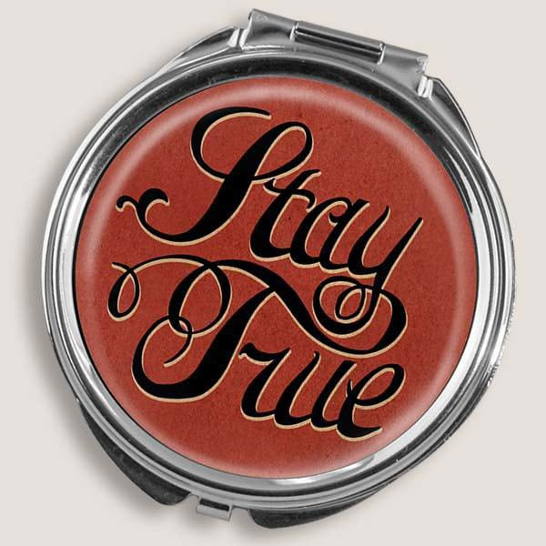 Stay True compartment Pill Box with Mirror by Lucky Jack fka Trixie & Milo
