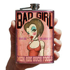 Bad Girl lead free flask by Lucky Jack fka Trixie and Milo