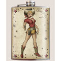 Howdy Boys Cowgirl lead free flask by Lucky Jack fka Trixie and Milo