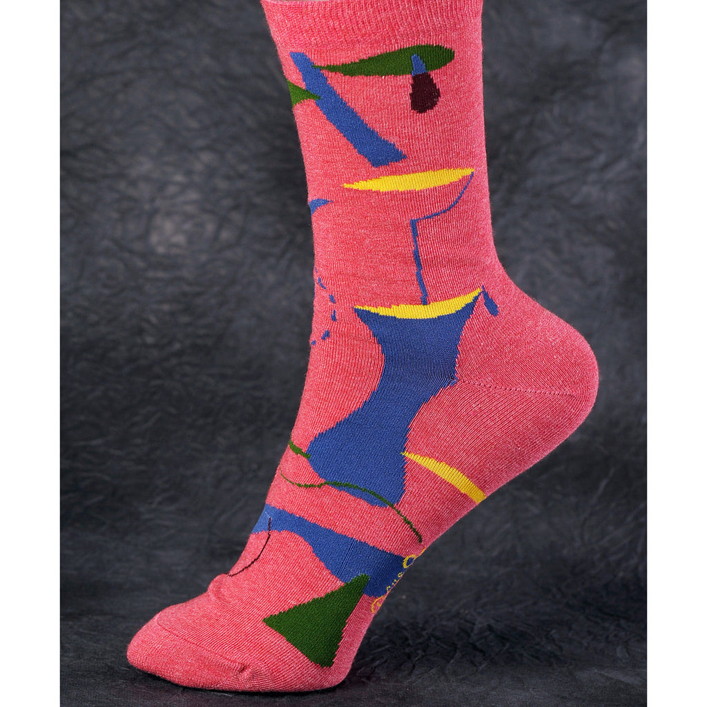Women's Crew Socks -   My Favorite Salad is Wine  - Blue Q