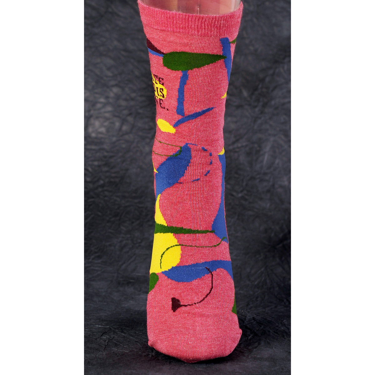 Women's Crew Socks -   My Favorite Salad is Wine  - Blue Q