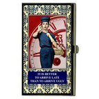 Better to Arrive Late  Business Card Case by Umlaut Brooklyn