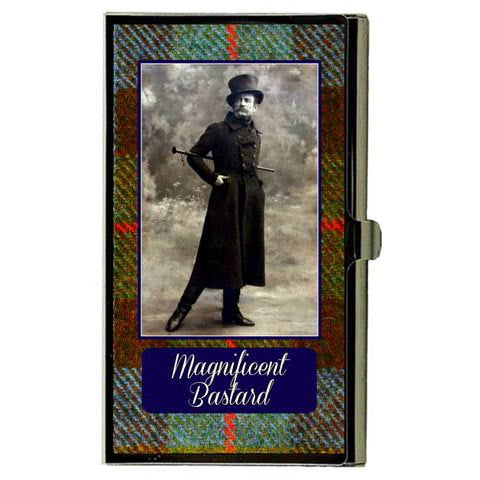 Magnificent Bastard Business Card Case by Umlaut Brooklyn