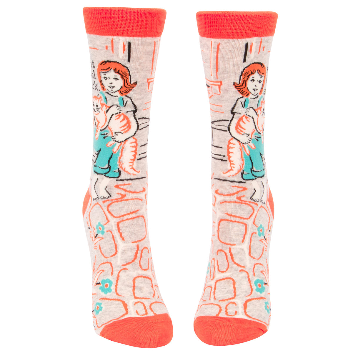 My Cat is Cool as Fuck Women's Crew Socks   - Blue Q