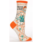 My Cat is Cool as Fuck Women's Crew Socks   - Blue Q