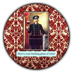 Red Coaster Set by Umlaut Brooklyn - 4 unique designs