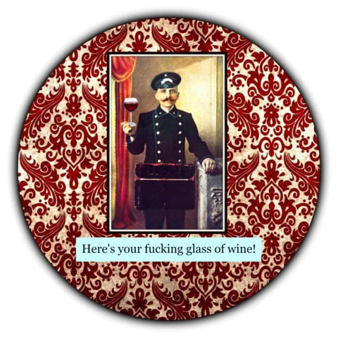 Red Coaster Set by Umlaut Brooklyn - 4 unique designs